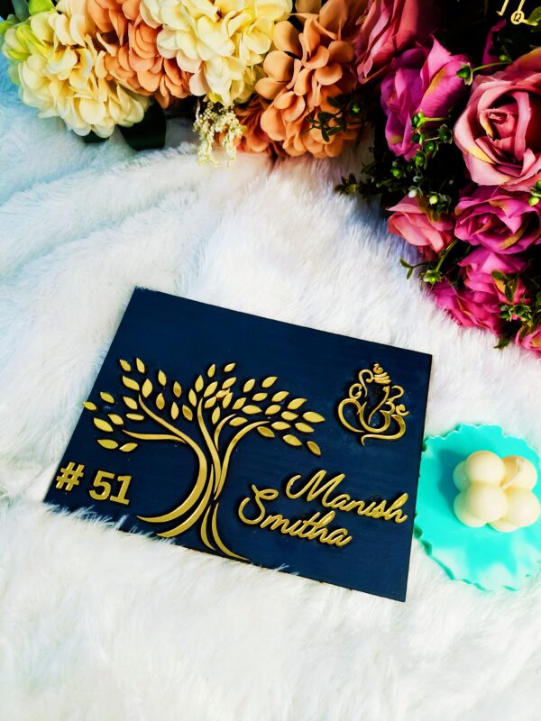 Elegant Personalized Name Board – Custom Acrylic & MDF Signs for Home and Office Decor - Image 3