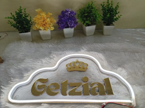 Personalized Neon Name Light with cloud Design - Image 4
