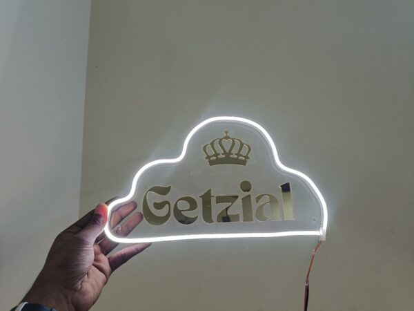 Personalized Neon Name Light with cloud Design - Image 5