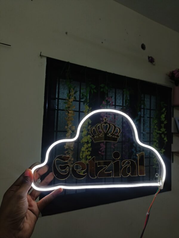 Personalized Neon Name Light with cloud Design - Image 2